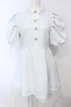 画像1: Swankiss / EK elegant tweed O/P ワンピース F サックス O-25-07-05-060-CA-OP-YM-OS