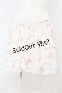 LIZ LISA / メッセージリボン柄スカパン  シロ O-25-07-05-008-LO-SK-OW-OS
