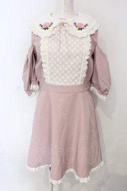 画像1: Swankiss / TS flower stitchi O/P ワンピース  ピンク O-25-07-05-062-CA-OP-IG-OS
