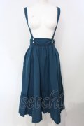 axes femme / サス付き裾切替ミディスカート  グリーン O-25-07-05-063-AX-SK-IG-OS