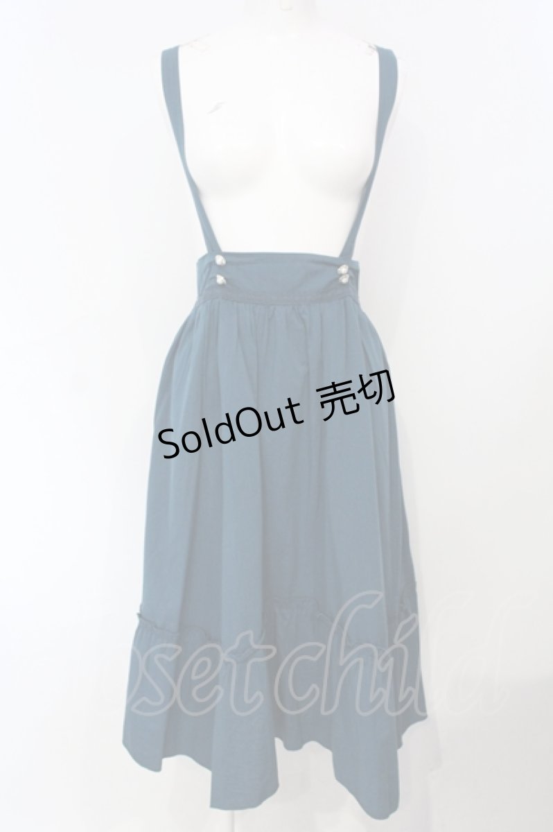 画像1: axes femme / サス付き裾切替ミディスカート  グリーン O-25-07-05-063-AX-SK-IG-ZT204 (1)