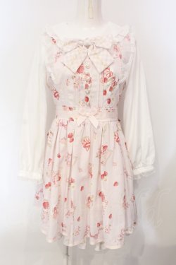 画像1: LIZ LISA / Strawberry Tea Partyワンピース  ピンク×シロ O-25-07-05-066-LO-OP-IG-OS