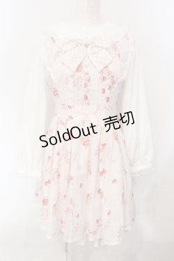 画像1: LIZ LISA / Strawberry Tea Partyワンピース  ピンク×シロ O-25-07-05-066-LO-OP-IG-OS