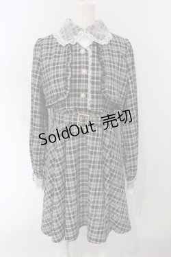 画像1: Rojita / ベルト付きボレロ風ワンピース  クロ×シロ O-25-07-05-068-LO-OP-IG-OS