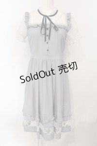 axes femme POETIQUE / レースビスチェ切り替えワンピ  グレー O-25-07-05-069-AX-OP-IG-OS
