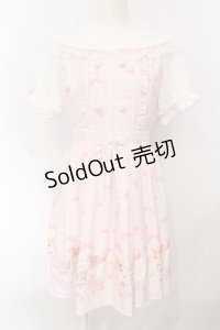 LIZ LISA / Sweet Bear Gelatoワンピース  ピンク×シロ O-25-07-05-070-LO-OP-IG-OS
