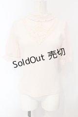 axes femme / レース切替ニット  ピンク系 O-25-07-05-072-AX-TO-IG-OS