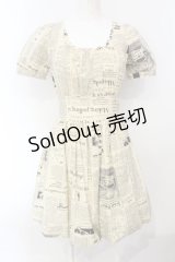 pays des fees  / 新聞紙バルーンワンピース 9 アイボリー O-25-07-05-076-PU-OP-IG-OS