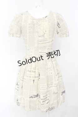画像3: pays des fees  / 新聞紙バルーンワンピース 9 アイボリー O-25-07-05-076-PU-OP-IG-OS