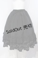 metamorphose / ピンタックフリルスカート(ミディアム丈)  クロ O-25-07-05-013-ME-SK-IG-OS