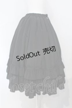 画像2: metamorphose / ピンタックフリルスカート(ミディアム丈)  クロ O-25-07-05-013-ME-SK-IG-OS