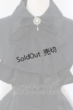 画像2: MARBLE / フリルタイ付き ゴシック調ロングワンピース  ブラックストライプ O-25-07-05-014-GO-OP-IG-OS