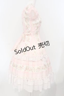 画像3: Millefleurs / 薔薇ボーダープリントワンピース  ピンク O-25-07-05-015-EL-OP-IG-OS