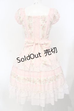画像4: Millefleurs / 薔薇ボーダープリントワンピース  ピンク O-25-07-05-015-EL-OP-IG-OS