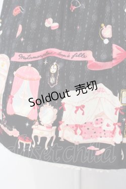 画像2: metamorphose / お部屋柄スカート（ミニ）  クロ O-25-07-05-016-ME-SK-IG-OS