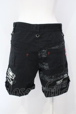 画像3: MAD / スカルptショートパンツ S ブラック×レッド O-25-07-05-002-PU-PA-OW-OS