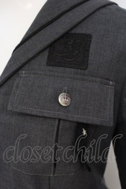 画像2: 白鳥舎 / ペンシルラインセーラーワンピース/ソーダブルー  グレー O-25-07-05-020-LO-OP-IG-OS