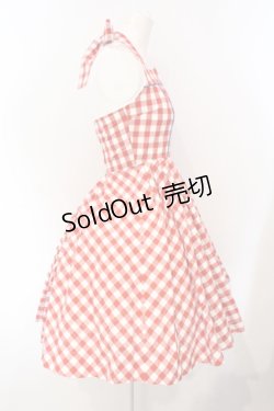 画像2: Belette / ギンガムスカラップジャンパースカート  アカ O-25-07-05-023-LO-OP-OW-ZT508