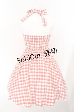 画像3: Belette / ギンガムスカラップジャンパースカート  アカ O-25-07-05-023-LO-OP-OW-ZT508
