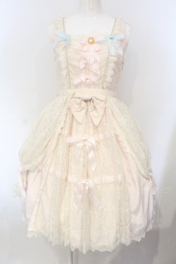 画像1: BABY,THE STARS SHINE BRIGHT / Marie Antoinette Laceジャンパースカート  ピンク O-25-07-05-024-BA-OP-OW-OS