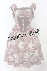 ALICE and the PIRATES / 月夜の森のグリモワール柄ジャンパースカートI  ボルドー O-25-07-05-026-PA-OP-IG-OS