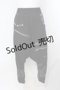 ACDC RAG / スタッズサルエルパンツ  ブラック O-25-07-07-004-PU-PA-OW-OS