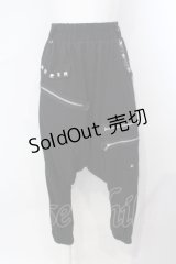 ACDC RAG / スタッズサルエルパンツ  ブラック O-25-07-07-004-PU-PA-OW-OS