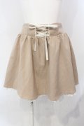 Ank Rouge / 裾レーススカート  ベージュ O-25-07-07-035-CA-SK-OW-OS