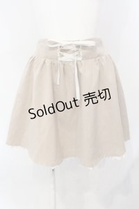 Ank Rouge / 裾レーススカート  ベージュ O-25-07-07-035-CA-SK-OW-OS