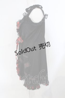 画像2: PUNKその他 / パッチ配色ベビードール  ブラック×レッド O-25-07-07-038-PU-TO-OW-OS