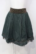 axes femme / ライン入りタックスカート M グリーン O-25-07-07-044-AX-SK-OW-OS
