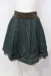 axes femme / ライン入りタックスカート M グリーン O-25-07-07-044-AX-SK-OW-OS