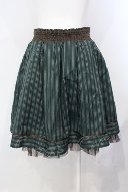 画像2: axes femme / ライン入りタックスカート M グリーン O-25-07-07-044-AX-SK-OW-OS