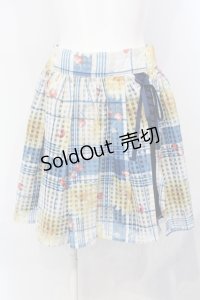 LIZ LISA / ひまわりチェックスカート  ブルー O-25-07-07-047-LO-PA-OW-OS