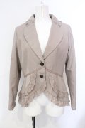 axes femme / レース配色フィッシュテールジャケット M グレージュ O-25-07-07-050-AX-JA-OW-OS