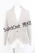 axes femme / レース配色フィッシュテールジャケット M グレージュ O-25-07-07-050-AX-JA-OW-ZT161