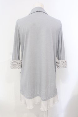 画像2: axes femme / 裾プリーツカットジャケット M ブルーグレー O-25-07-07-052-AX-TO-OW-OS