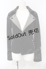 ALGONQUINS / ライダース風スウェットカーディガン F ブラック O-25-07-07-053-AL-TO-OW-OS