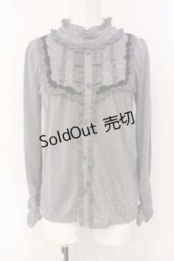 画像1: axes femme / ヨーク切り替えブラウス風プルオーバー M グレー O-25-07-07-054-AX-TO-OW-OS