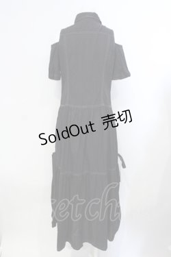 画像3: ALGONQUINS / オフショルロングシャツワンピース F ブラック O-25-07-07-055-AL-OP-OW-OS