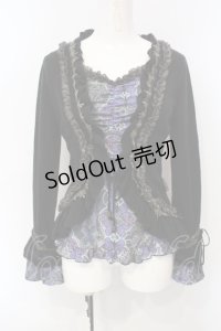 Ozz oneste / バタフライptボレロレイヤードトップス  ブラック×パープル×ブルー O-25-07-07-058-OO-TO-OW-OS