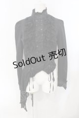 BPN / レースアップアシンメトリーブラウス M ブラック O-25-07-07-059-GO-BL-OW-OS