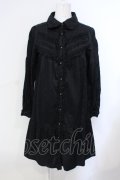 axes femme / タックロングブラウス M クロ O-25-07-07-060-AX-BL-OW-OS