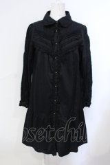 axes femme / タックロングブラウス M クロ O-25-07-07-060-AX-BL-OW-OS