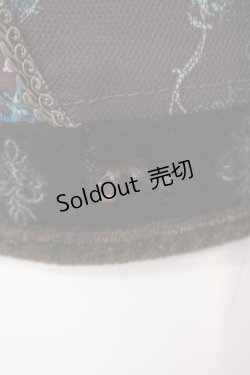 画像2: OZZ ANGELO / ベロア切り替え総柄チュニック  グリーン×ブラウン O-25-07-07-061-OO-TO-OW-ZY