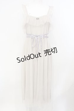 画像1: F&A / 編み上げシフォンキャミワンピース F ベージュ O-25-07-07-063-LO-OP-OW-OS