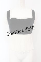 EATME / レースベルベットコンビトップス F クロ×シロ O-25-07-07-066-LO-TO-OW-ZY