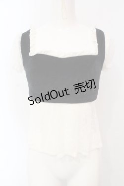 画像1: EATME / レースベルベットコンビトップス F クロ×シロ O-25-07-07-066-LO-TO-OW-ZY