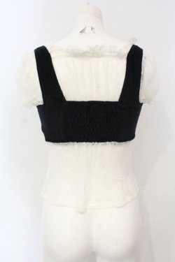 画像2: EATME / レースベルベットコンビトップス F クロ×シロ O-25-07-07-066-LO-TO-OW-OS