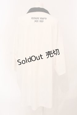 画像2: TRAVAS TOKYO / 安全ピン衿付きラウンドビッグネコTシャツ F ホワイト×ブラック O-25-07-07-069-PU-TO-OW-ZY